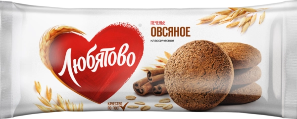 Печенье овсяное ЛЮБЯТОВО Классическое традиционное